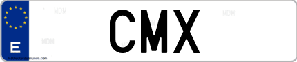 Matrícula de España CMX