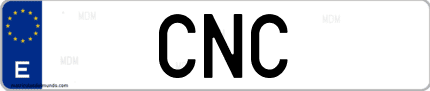 Matrícula de España CNC