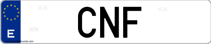 Matrícula de España CNF