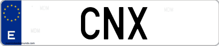 Matrícula de España CNX