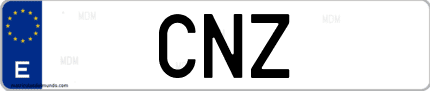 Matrícula de España CNZ