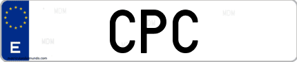 Matrícula de España CPC