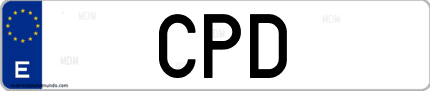 Matrícula de España CPD