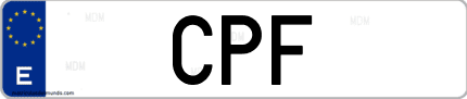 Matrícula de España CPF