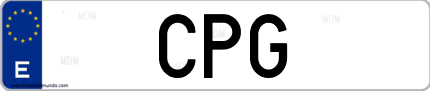 Matrícula de España CPG