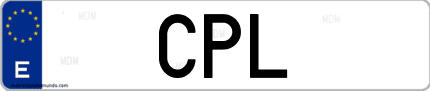 Matrícula de España CPL