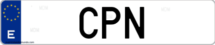 Matrícula de España CPN