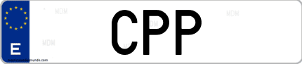 Matrícula de España CPP