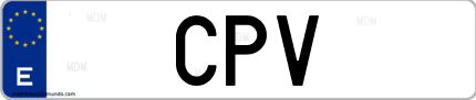 Matrícula de España CPV
