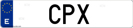 Matrícula de España CPX