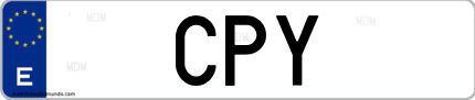 Matrícula de España CPY