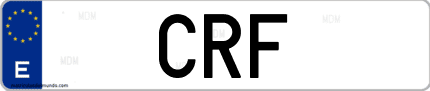 Matrícula de España CRF