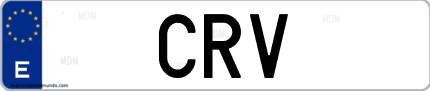Matrícula de España CRV