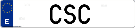 Matrícula de España CSC