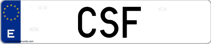 Matrícula de España CSF