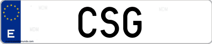 Matrícula de España CSG