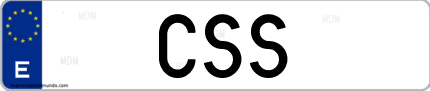 Matrícula de España CSS