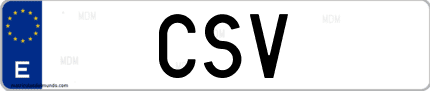 Matrícula de España CSV