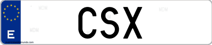 Matrícula de España CSX