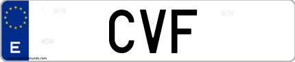 Matrícula de España CVF