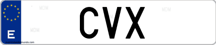 Matrícula de España CVX