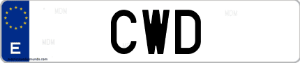 Matrícula de España CWD