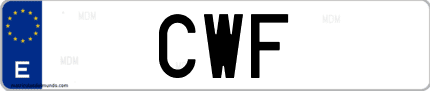Matrícula de España CWF