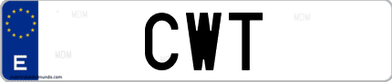 Matrícula de España CWT