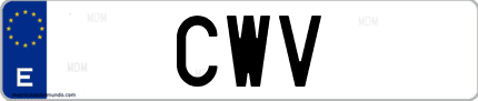 Matrícula de España CWV