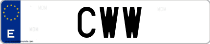 Matrícula de España CWW