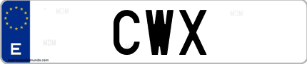 Matrícula de España CWX