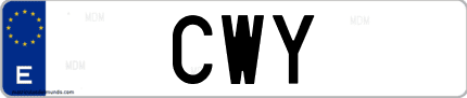 Matrícula de España CWY