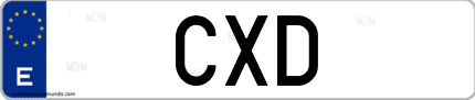 Matrícula de España CXD