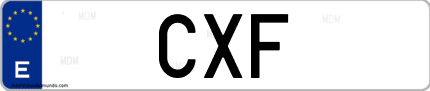 Matrícula de España CXF