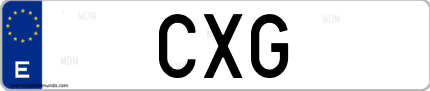 Matrícula de España CXG