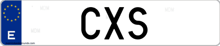 Matrícula de España CXS