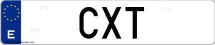 Matrícula de España CXT