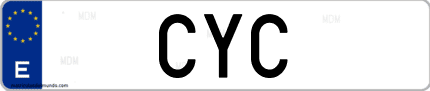 Matrícula de España CYC