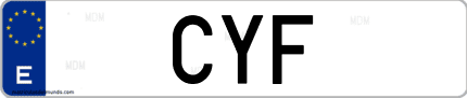 Matrícula de España CYF