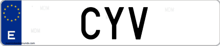 Matrícula de España CYV