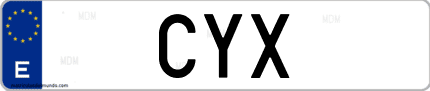 Matrícula de España CYX