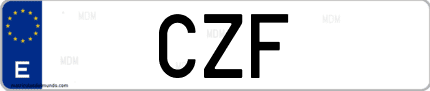 Matrícula de España CZF