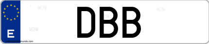 Matrícula de España DBB