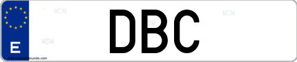 Matrícula de España DBC