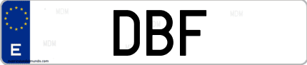 Matrícula de España DBF