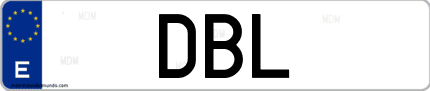 Matrícula de España DBL