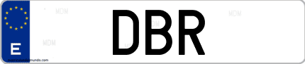 Matrícula de España DBR