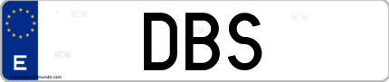 Matrícula de España DBS