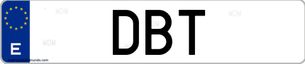 Matrícula de España DBT