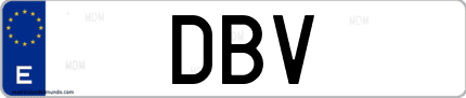 Matrícula de España DBV